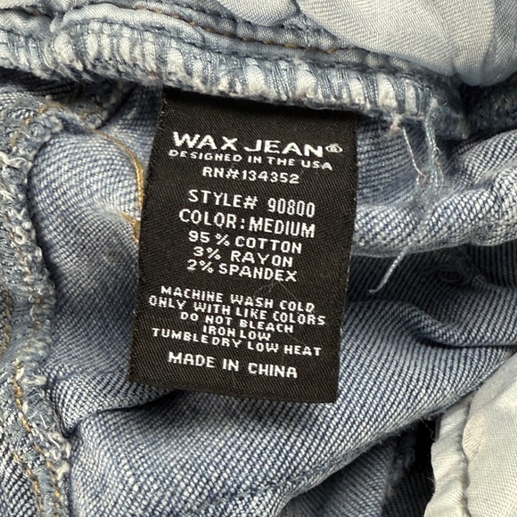 Wax skinny blue Jeans Size 7/28 - Picture 2 of 12